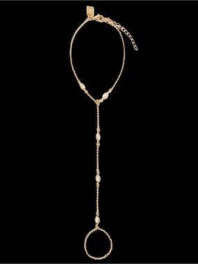 Crystal Haze Hand Chain Bracelet Ring NWT